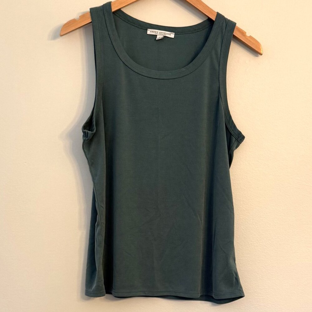 Green Envelope Women's Tank Top Dark Teal